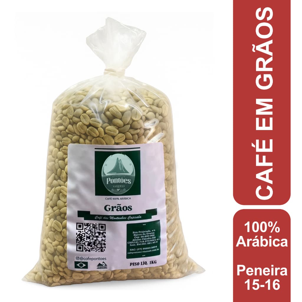 Café em Grãos Cru 10kg 100% Arábica Para Torrar - Café Pontões