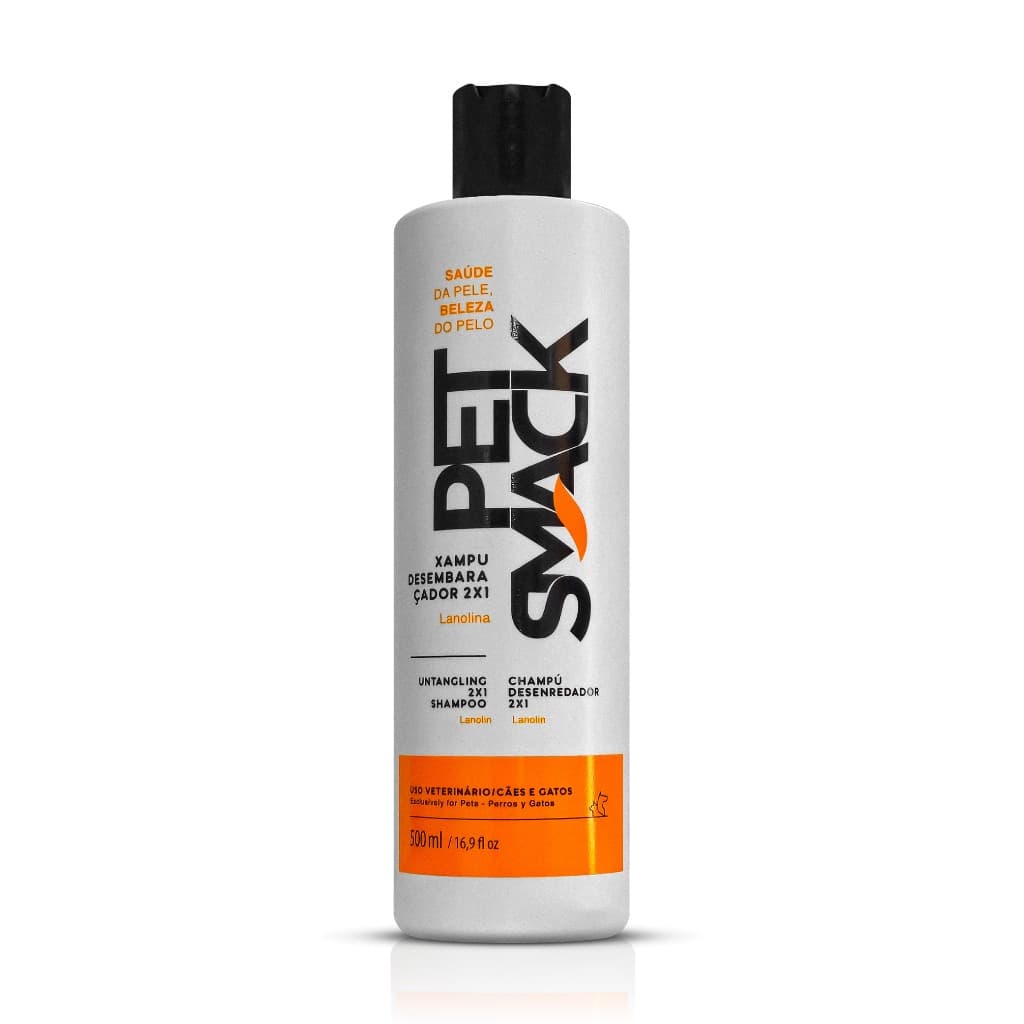 Pet Smack Shampoo Desembaraçador 2x1 500ml para Cães e Gatos Centagro