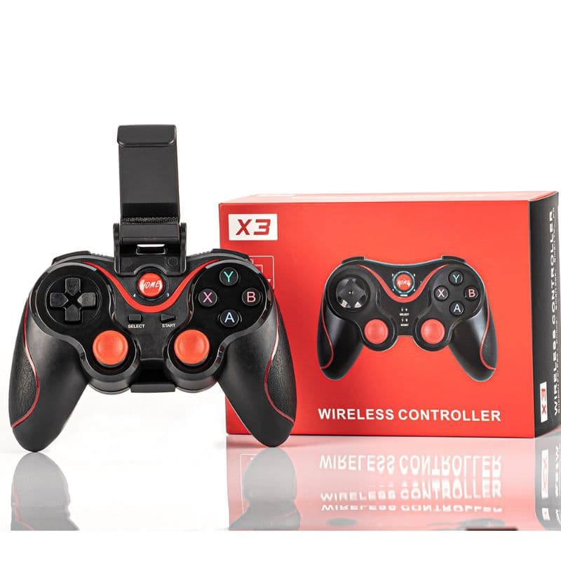 Controle Joystick Bluetooth Universal + cabo usb + suporte para Celular Tablet Android Ipad33