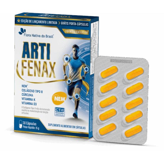 ARTIFENAX (NEM + Assoc.) 30 Cáps –COLÁGENO TIPO II, CÚRCUMA, VITAMINA K, VITAMINA D3