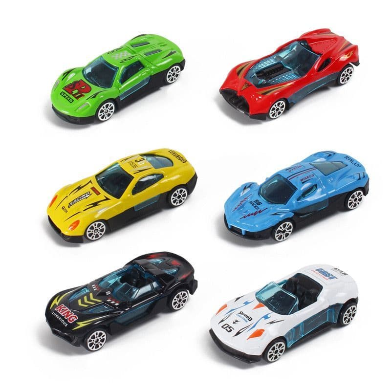 Kit com 6 Carrinhos Coloridos de Metal EGOL - Escala 1:64