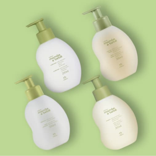 Linha Natura Mamãe e Bebe/ Papai e Bebe- Hidratante, shampoo, condicionador, sabonete liquido