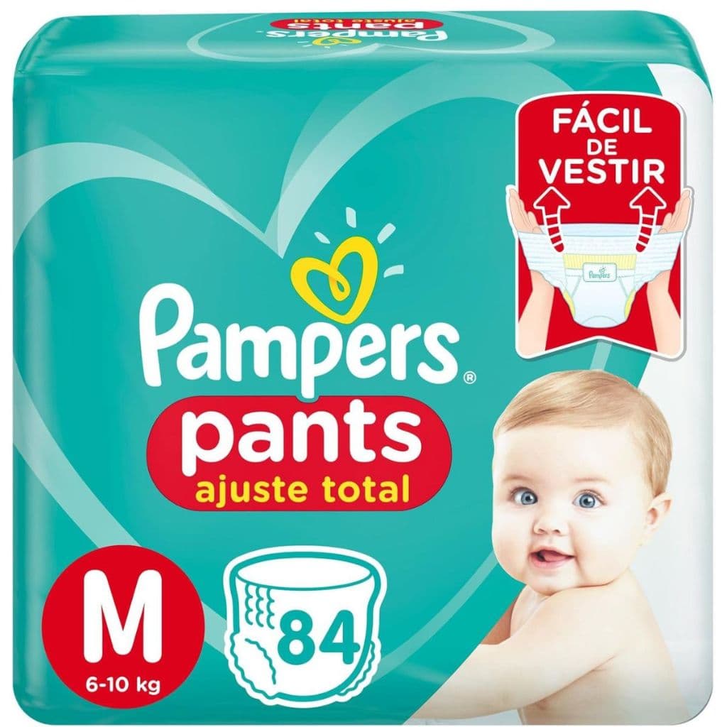 Fralda Pampers Pants Ajuste Total M - 84 Unidades