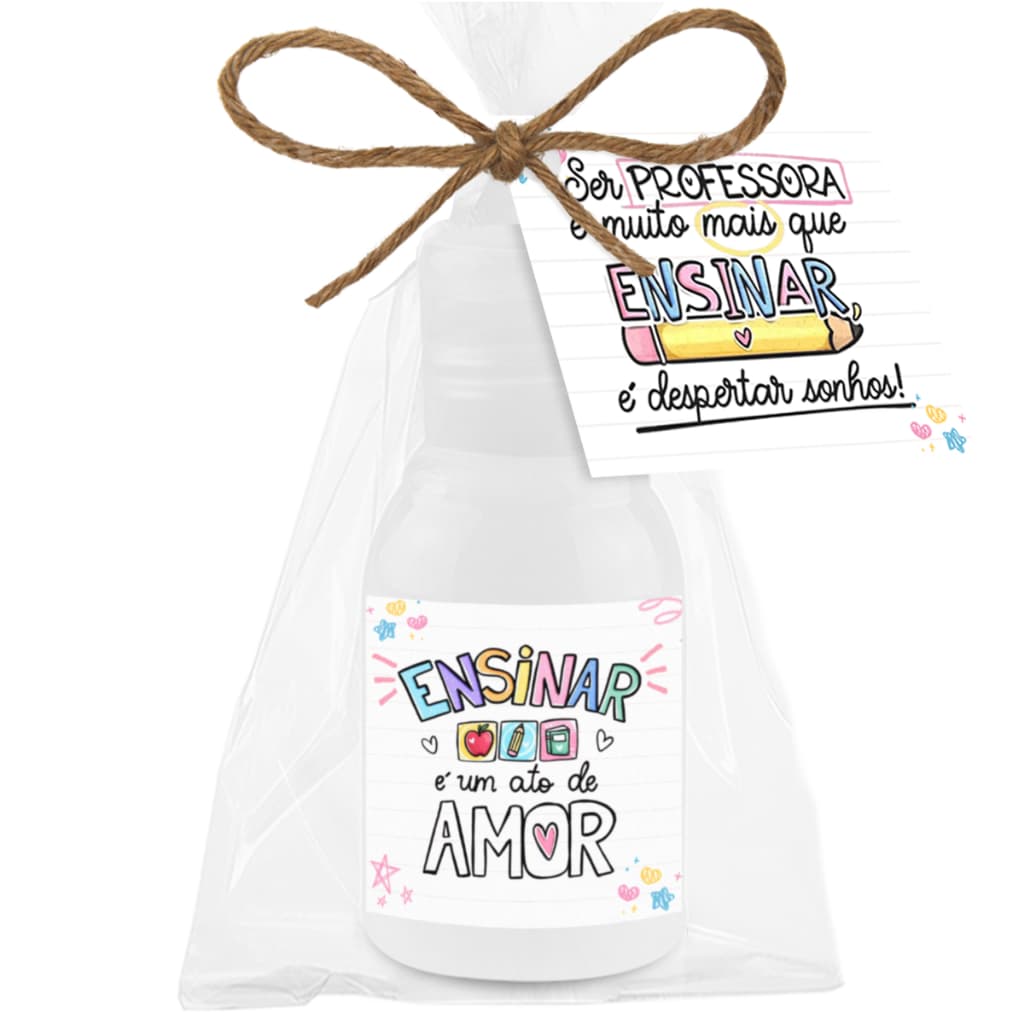Kit 10 | 20 | 30 Hidratante 30ml - Lembrancinhas Dia do Professor | Escolar | Aluno | Escola