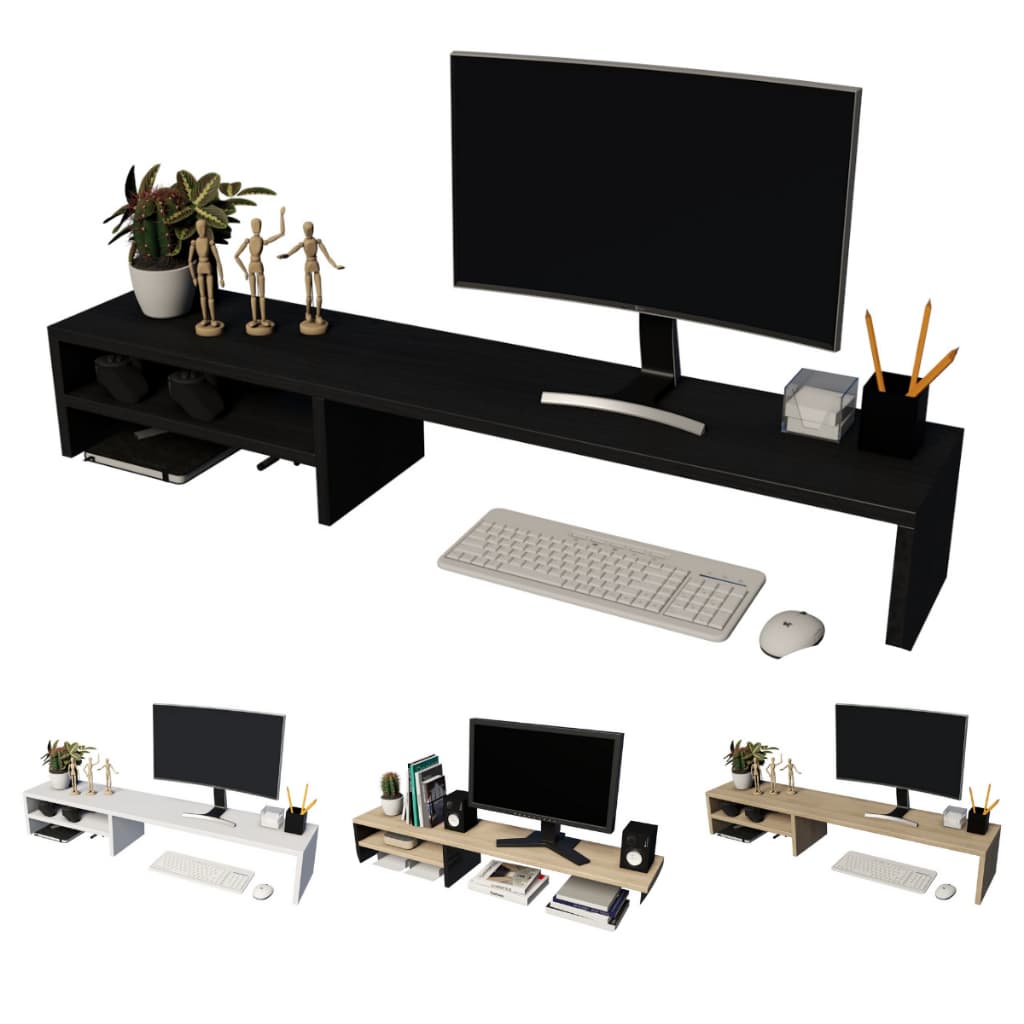 Suporte Para Monitor ou Notebook Base Elevatória Tríplex Moderno Gamer Escritório Quarto em 4 Cores