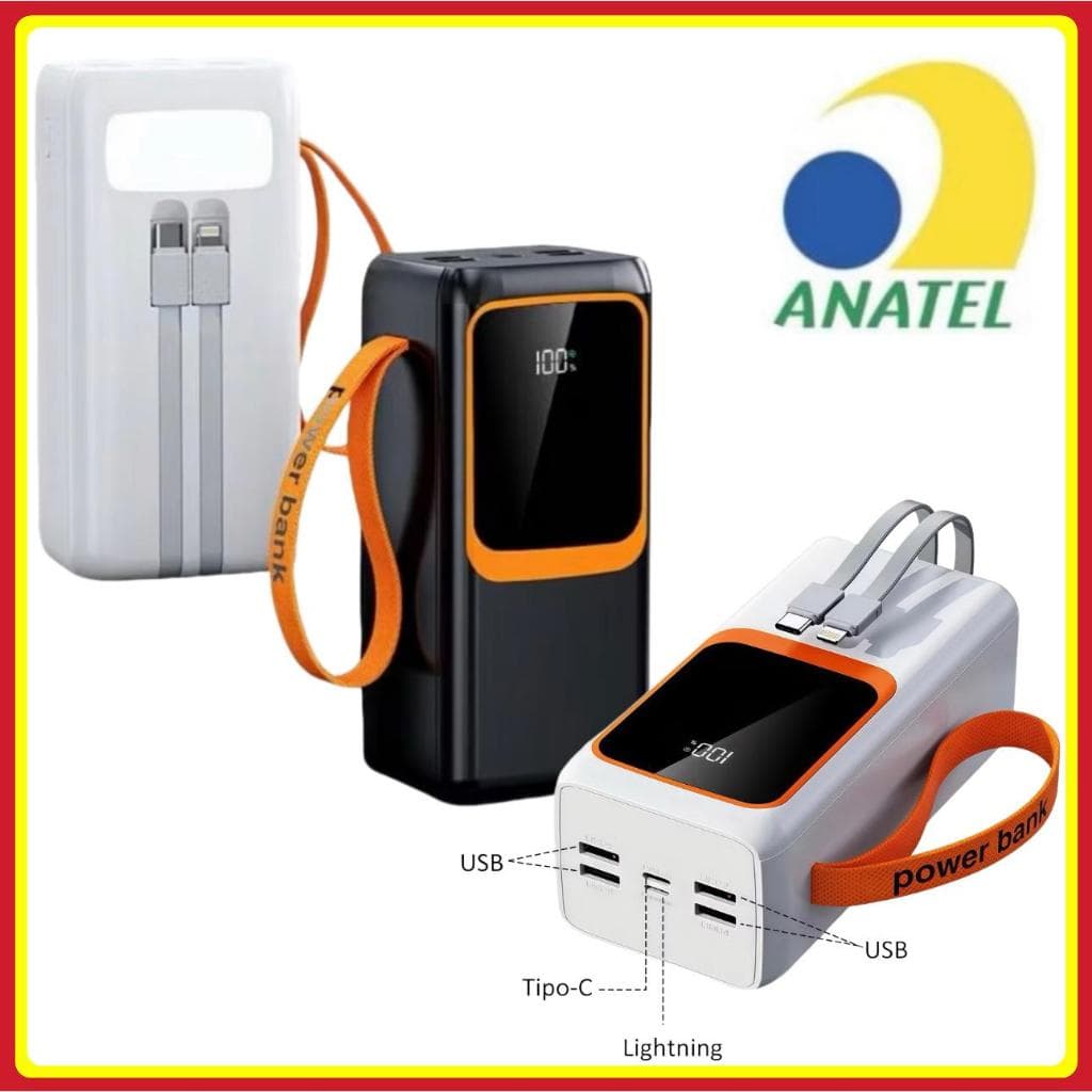 Carregador Portátil Power Bank 10000 20000 30000 50000mah Turbo 22.5W PD Carregamento super rápido