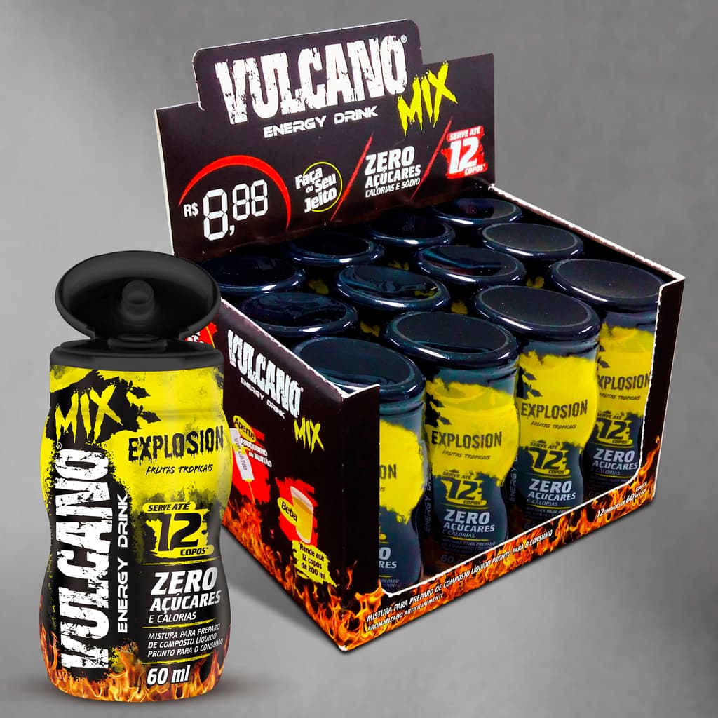 Vulcano Mix Explosion 60 ml (Caixa Display 12 und)
