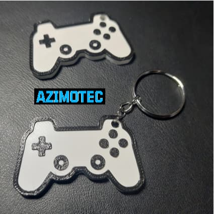 Chaveiro Controle de Videogame - Preto e Branco | Impressão 3D AZ | AZIMOTEC