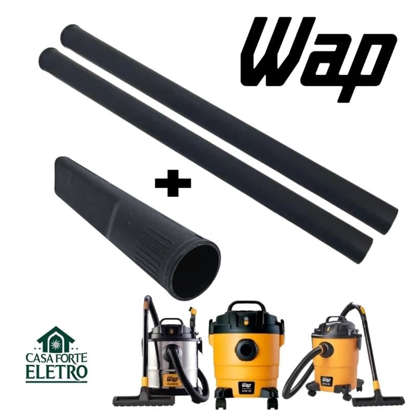 Kit 2 Tubos Extensores + Bico canto para Aspirador WAP GTW 10 GTW 12 GTW 20