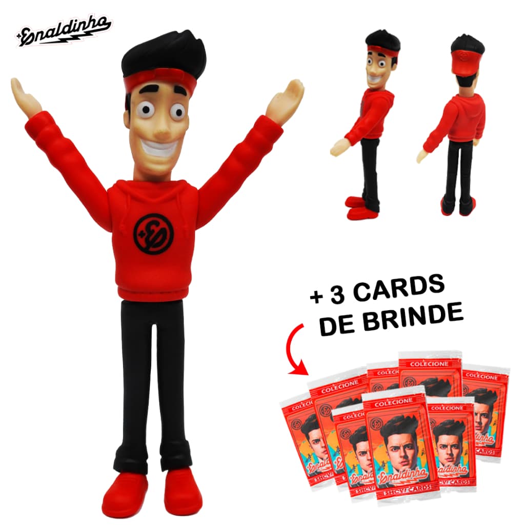 BONECO ARTICULADO: ENALDINHO (YOUTUBER) + CARDS DE BRINDE