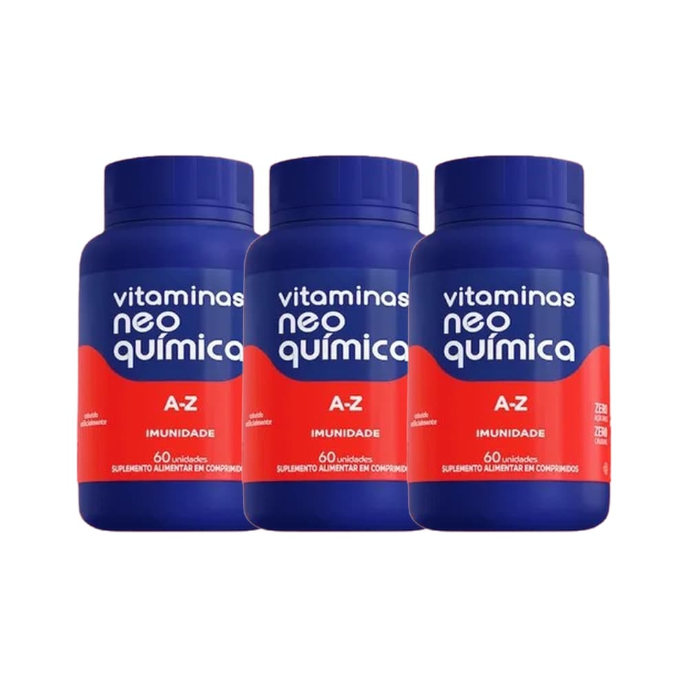 Kit Com 3 Vitaminas  A-Z 60 Comprimidos - Neo Quimica