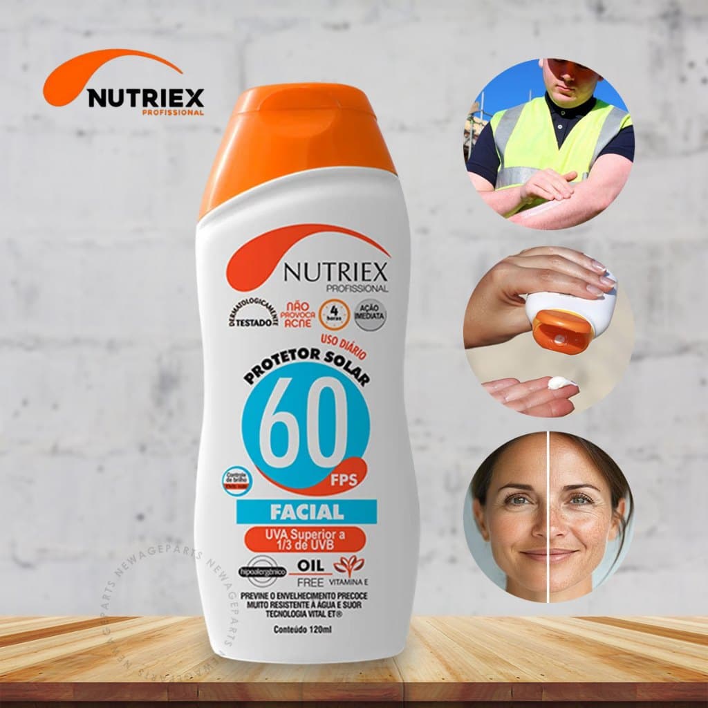 Protetor Solar FPS 60 Facial Profissional Nutriex 120ml