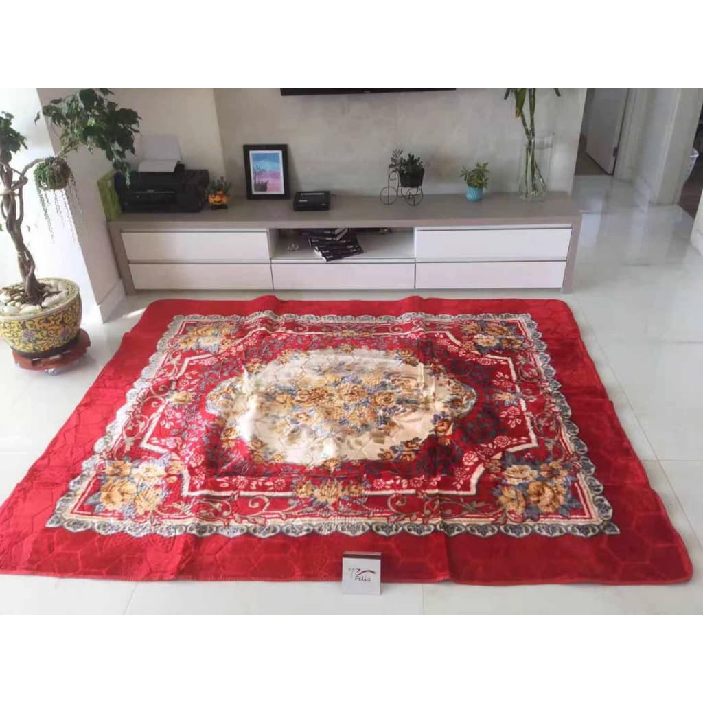 Tapete GRANDE Floral 200cm X 230cm Antiderrapante! Para Quartos, Sala