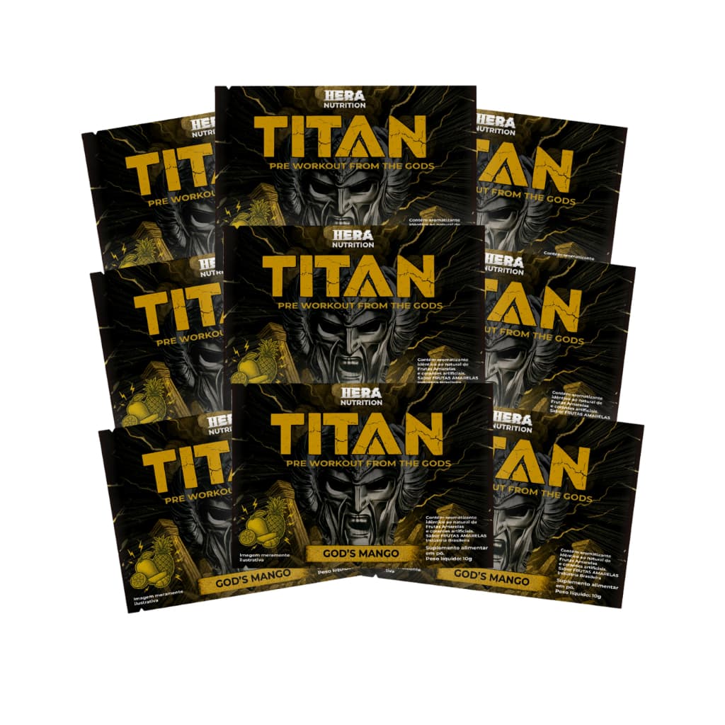 Kit com 30 Pré Treinos TITAN sachê - Hera Nutrition