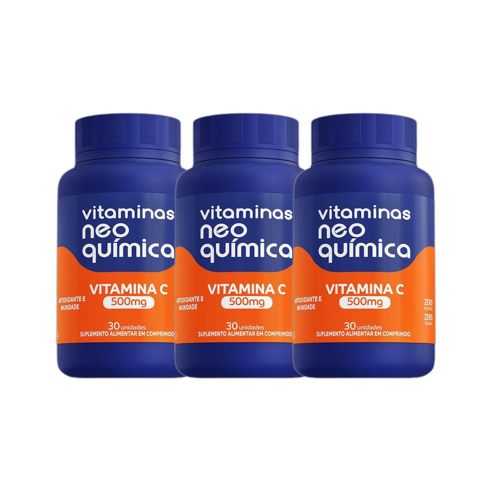 Kit 3x Suplemento Alimentar Vitamina C 30 Cpm - Neo Quimica
