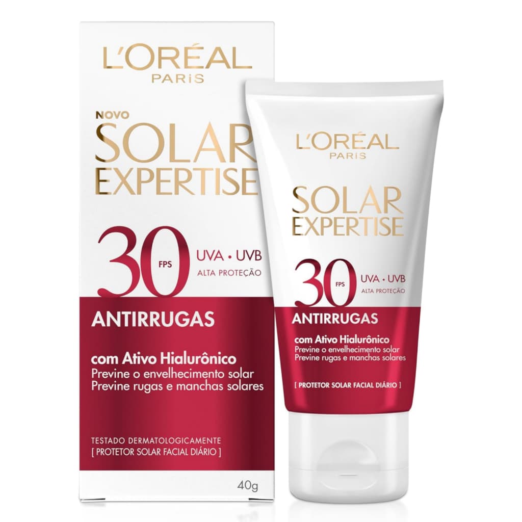 Protetor Solar Facial L'Oréal Paris Solar Expertise Antirrugas Fps 30 40G