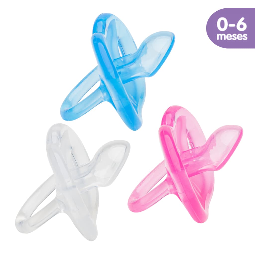 Chupeta Lolly 100% Silicone Macia com Alça para Prendedor Anatômica Bebê 0-6 meses
