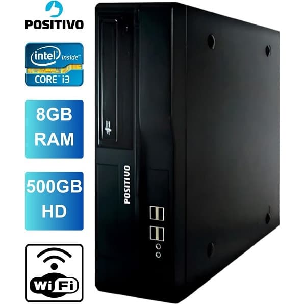Computador Positivo Core i3 8gb ram 500gb hd Wifi Garantia 3 Meses Trabalho Estudo Promoção