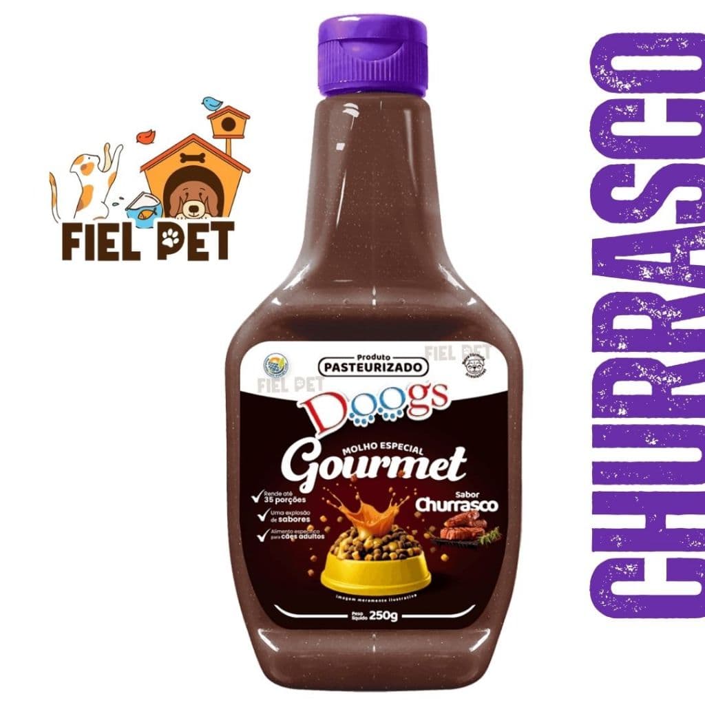 Molho Delicia Dog Pet Cães Sabor Churrasco 250ml