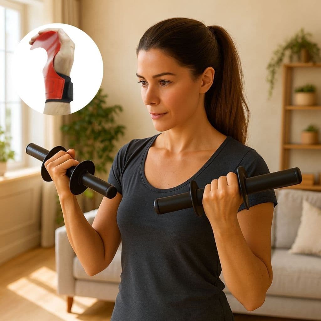 Par Luva Hand Grip para Crossfit Par Barras oca de 40 cm Halteres Anilhas  Academia Treino Profissional Lançamento