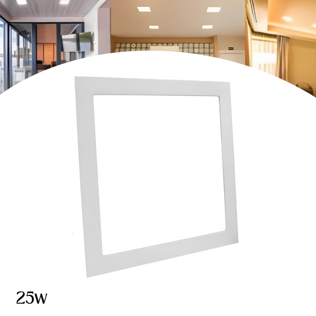 Painel Plafon Led 25w Branco Frio Bivolt Embutir Quadrado Bivolt Iluminação de LED Luminária de Teto