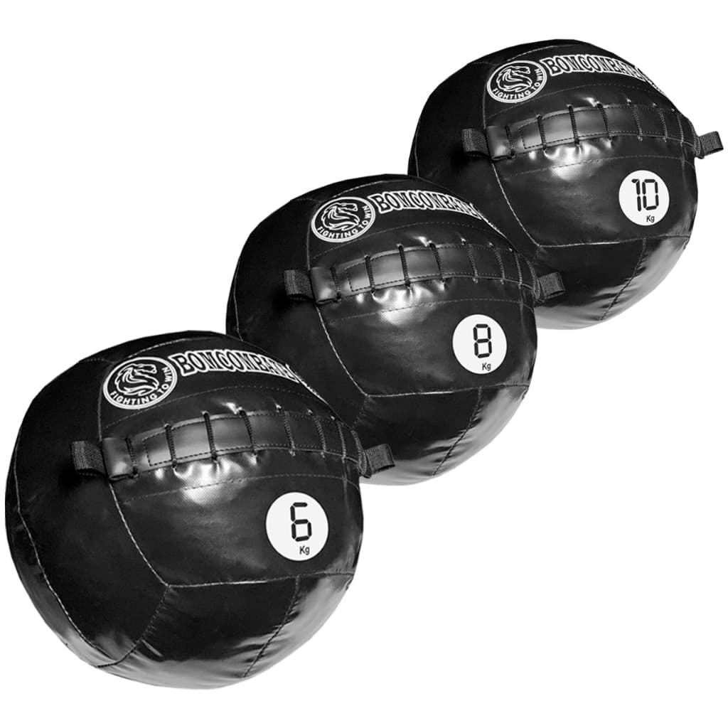 Kit Wall Ball De 06kg + 08kg + 10kg Treino Funcional Bomcombate