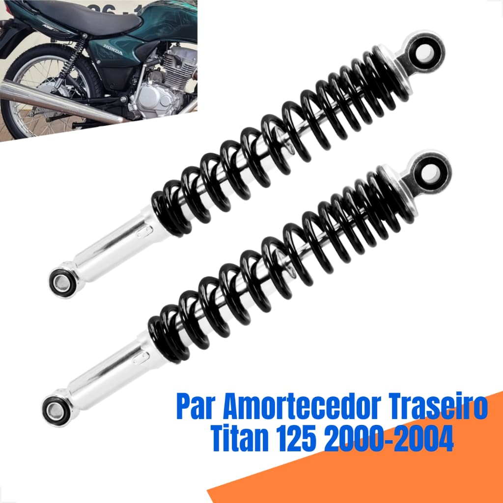 Par De Amortecedor Traseiro Para Moto Honda Titan 125 00/04 Fan 125 04/08