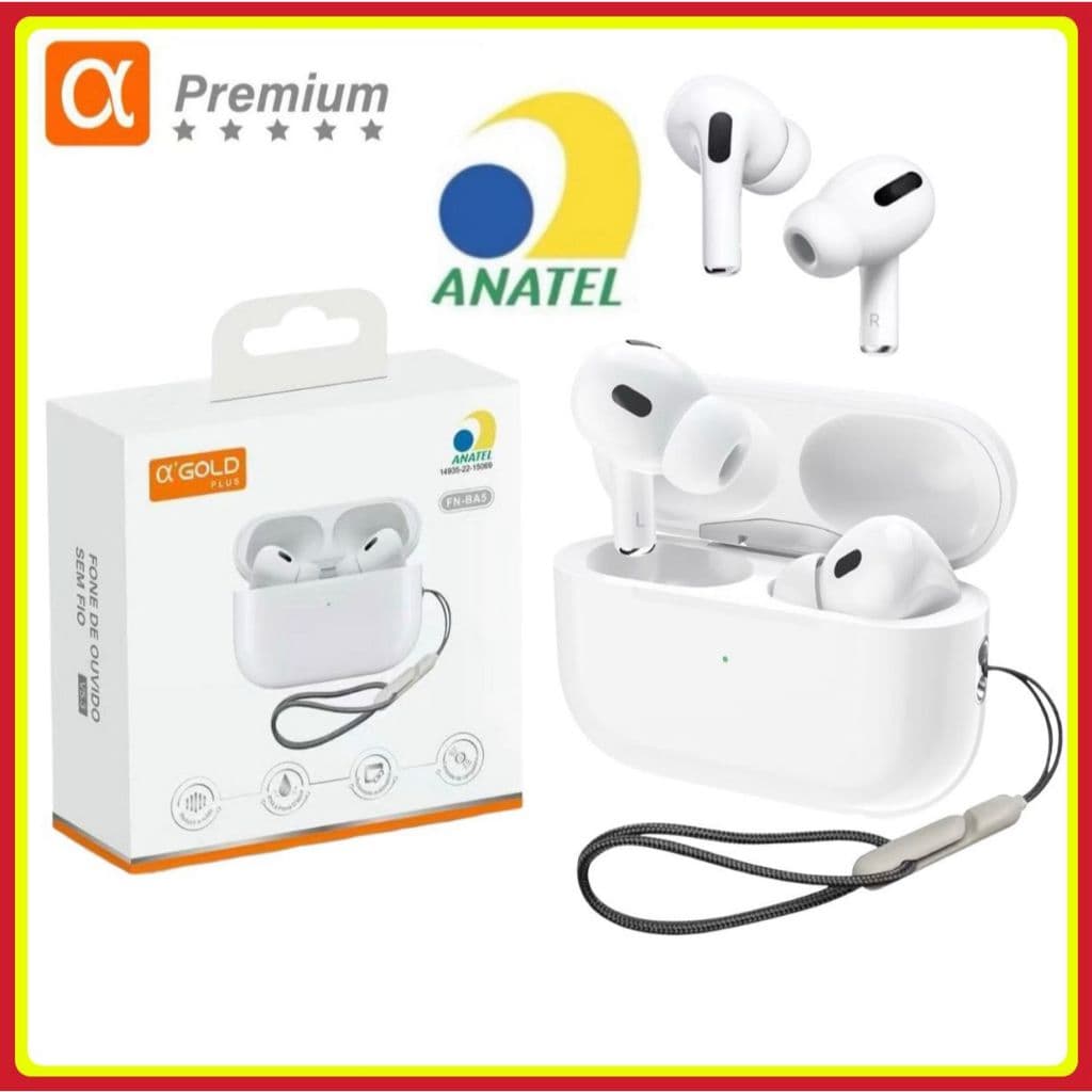 Fone de Ouvido Bluetooth 5.3 Sem Fio TWS In-ear Portátil Com Microfone Original A’ Gold