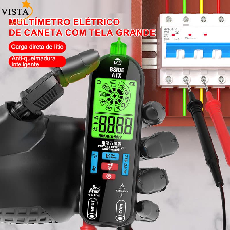 Testador Elétrico Automotivo De Multímetro Profissional Digital
