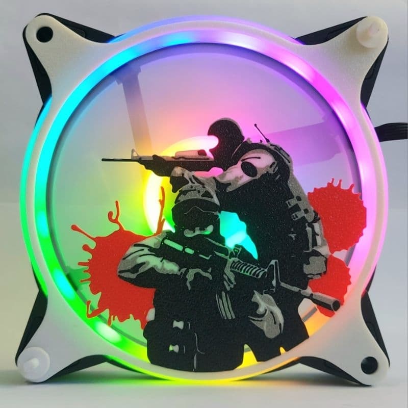 GRADE GRELHA PARA COOLER FAN GRILL 120MM X 120MM PERSONALIZADO COUNTER STRIKE CS FPS PC SETUP GAMER