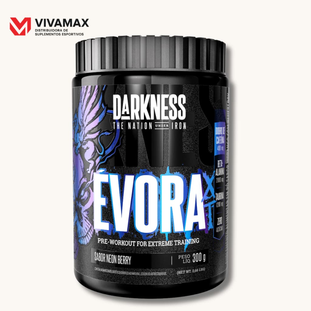 Évora XT - Darkness Neon Berry - Pre Workout - Pré-treino Com Dobro De Cafeína (EDIÇÃO LIMITADA)
