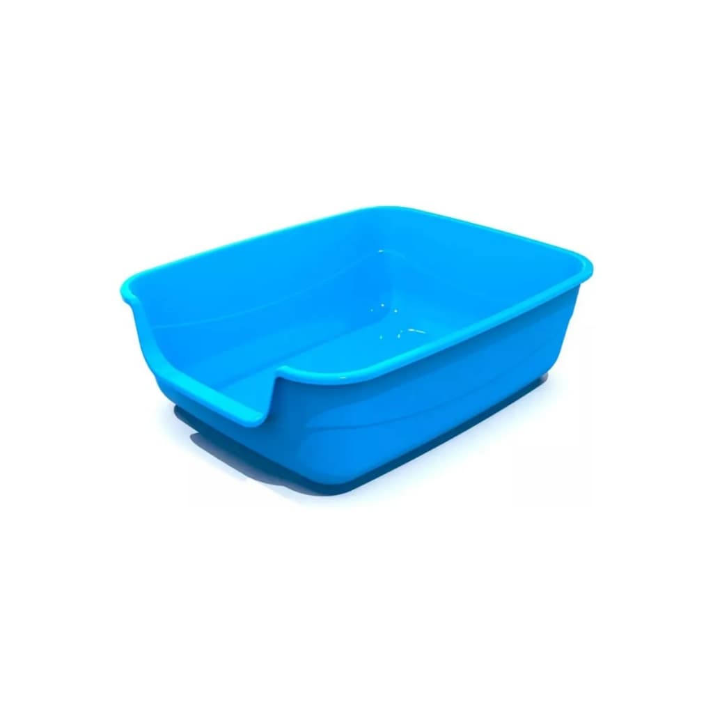 Caixa De Areia Bandeja Sanitária Gigante Para Gatos Jumbox Cor Azul