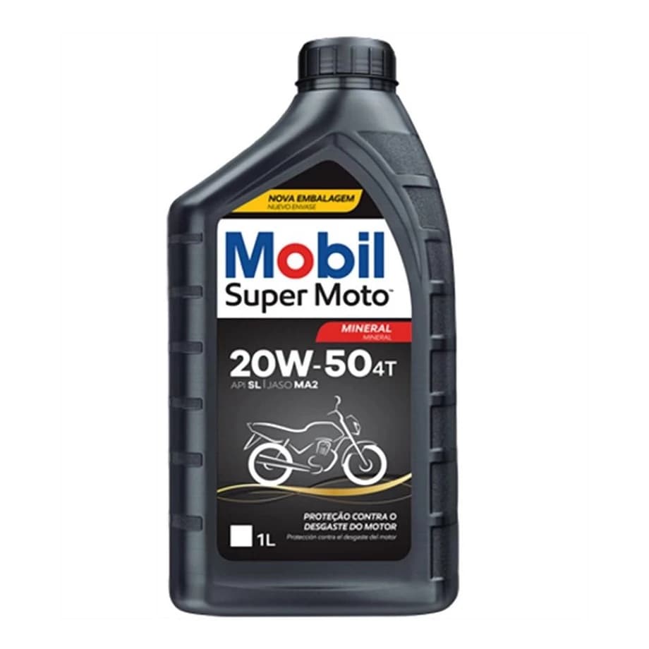ÓLEO PARA MOTO MOBIL SUPER MOTO 20W50 MINERAL 4T 1 LITRO