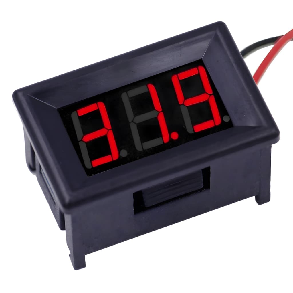 Voltímetro Digital 0,36" Polegadas DC 4 a 30V Medidor de Voltagem/Tensão LED Vermelho, Verde e Azul