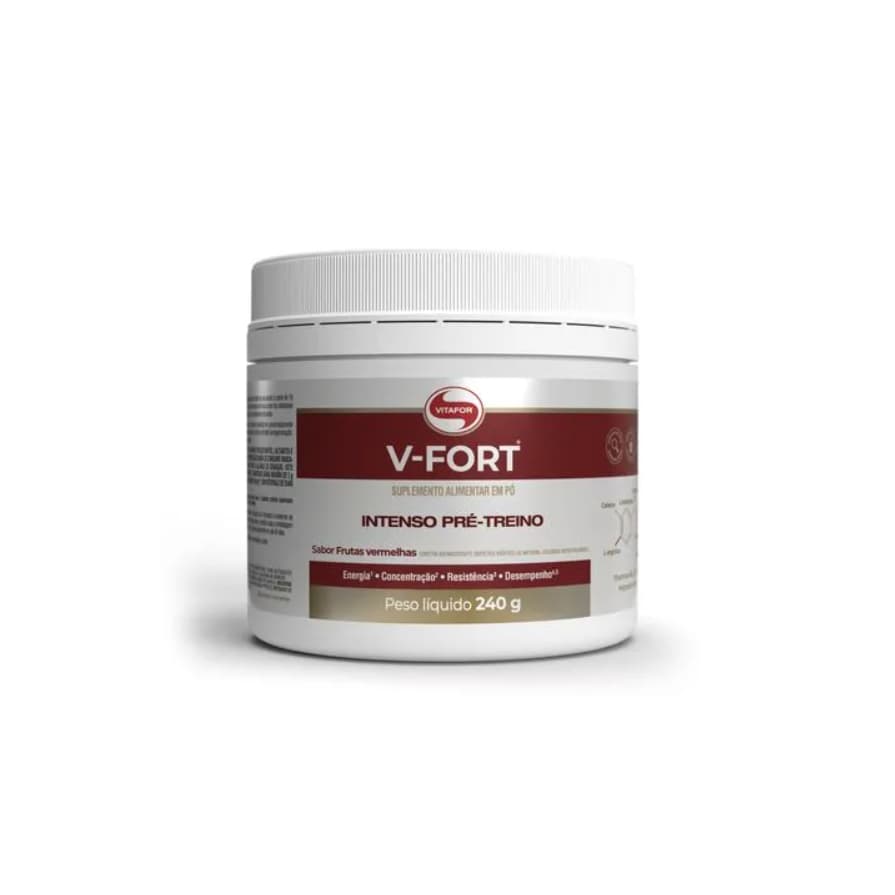 V-FORT: Pré Treino Sabor Frutas Vermelhas 240g