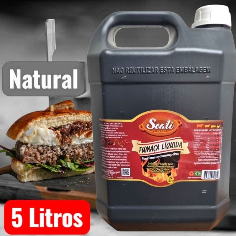 Fumaça Líquida Seali 5 Litros Hamburguer Carnes Massas Grill