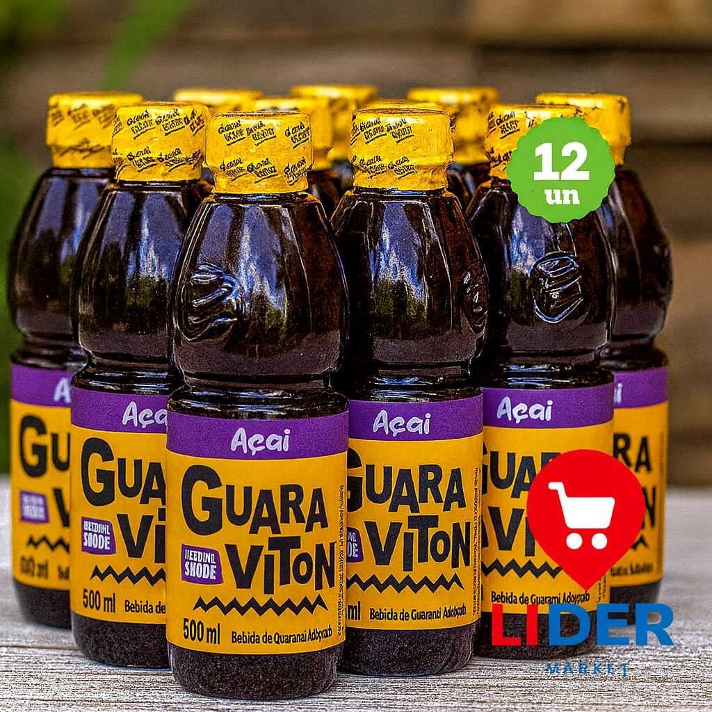 Guaraviton Açaí Kit Com 12 Unidades De 500ml Bebida Energético Validade longa