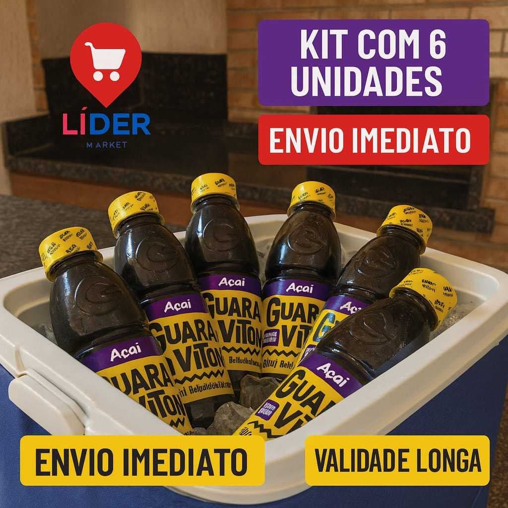 Kit com 6 guaraviton sabor açai energetico envio 24 horas Bebida Hidratação Validade longa