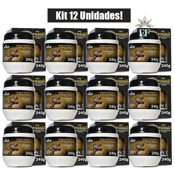 KIT 12 Unidades Pomada Massageadora CASCAVEL 240g APINIL