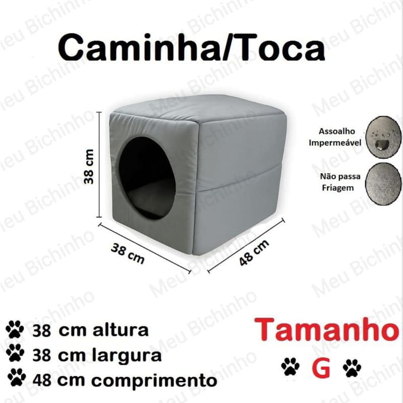 Casinha cama toca lglu 3 em 1 para cães e gatos tamanho P,M,G,ExtraG fundo impermeável colchão removível linha Premium