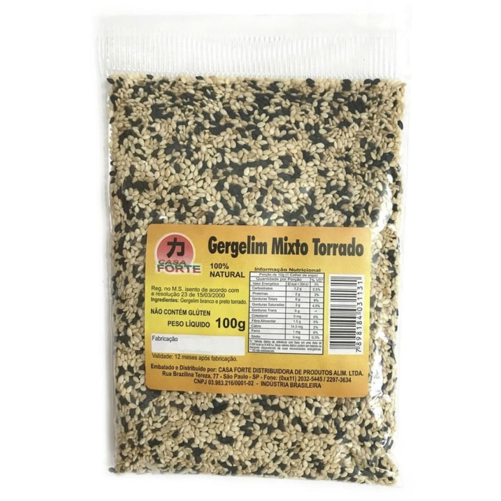 GERGELIM MIX TORRADO 100% NATURAL PARA SUSHI SASHIMI- DIETA SAUDÁVEL FONTE DE FIBRAS
