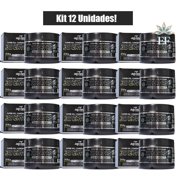 KIT 12 Unidades SUPER GEL Concentrado 30 ERVAS 250g APINIL