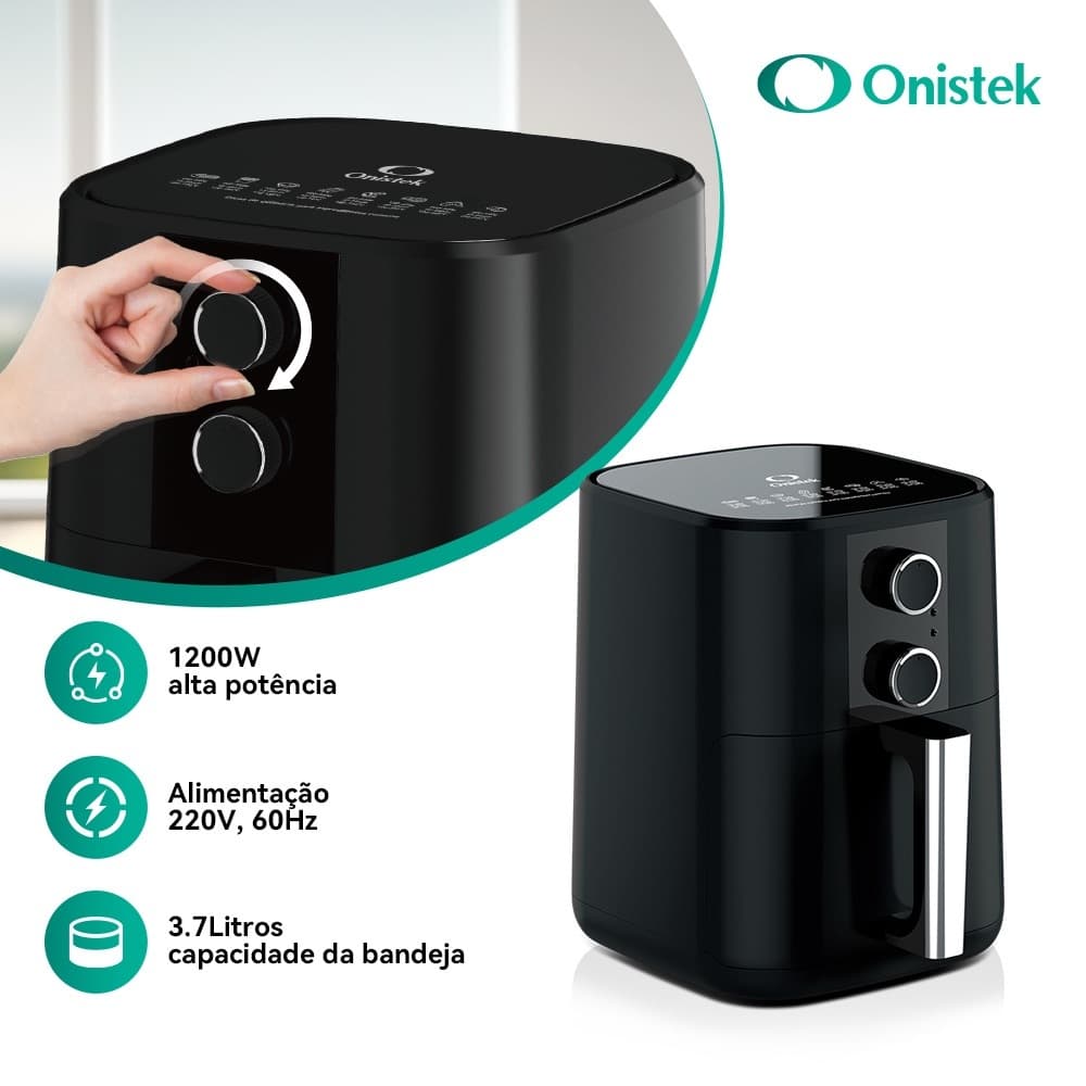 Air Fryer Onistek 3 Litros – Fritadeira Sem Óleo Antiaderente