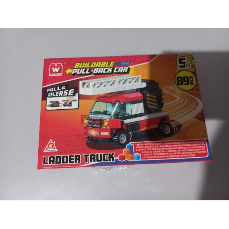brinqedo de montar tipo lego 89pcs carro de bombeiro