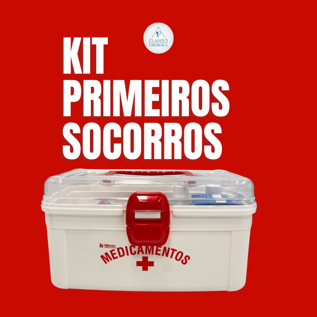 Kit Primeiros Socorros completo com maleta