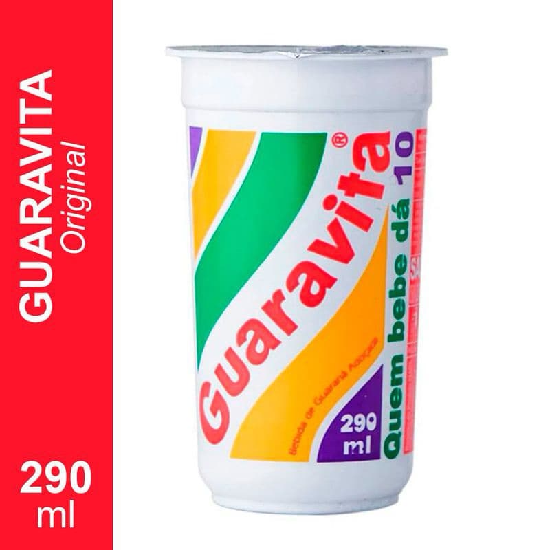 Guaravita Original 290ml  unidade – Bebida de Guaraná Energética e Refrescante/ o sabor do Rio de Janeiro.