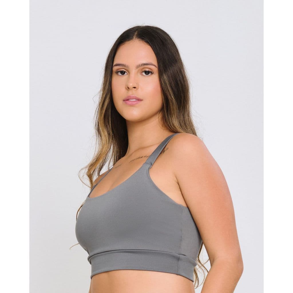 Top Fitness Feminino Sem Bojo Alça Dupla Conforto Roupa de Academia Feminina
