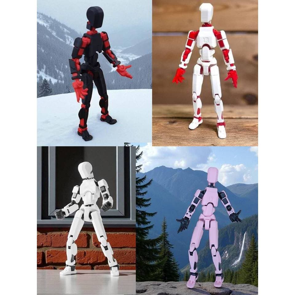 Impressão Em 3D Ação Figura Dummy 13 Boneco Montagem Modelo 14 CM Brinquedos Articulado Infantis Presentes Variados