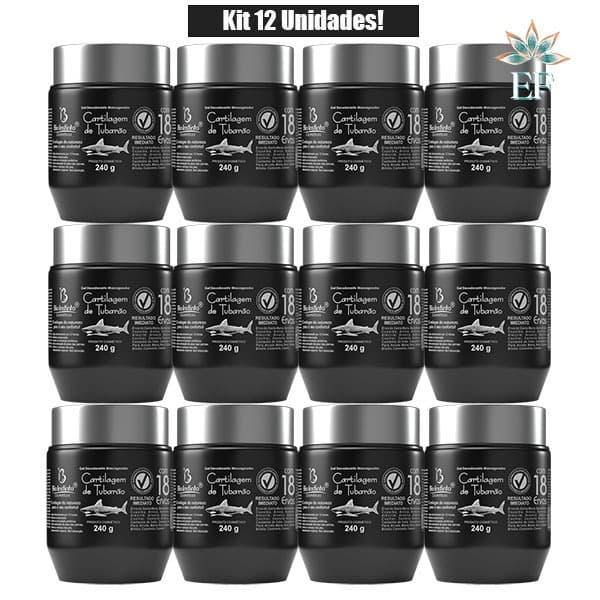 KIT 12 Unidades Gel CARTILAGEM DE TUBARÃO com 18 ERVAS 240g BIO INSTINTO