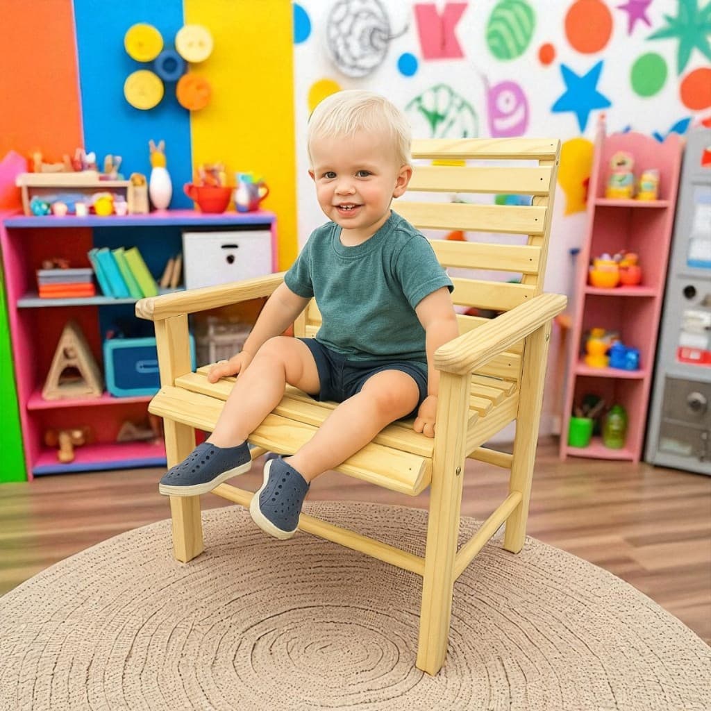 Banco Ripado infantil criança banco de escolinha bebe madeira de reflorestamento